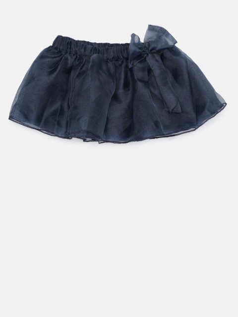 

Gini and Jony Girls Blue Solid Skirt