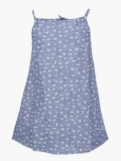 

Pepe Jeans Girls Blue Floral Printed A-Line Dress