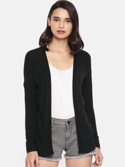 

Vero Moda Black Solid Open Front Shrug