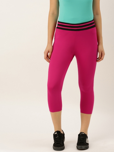 

Sweet Dreams Women Fuchsia Solid Regular Fit Sports Capris