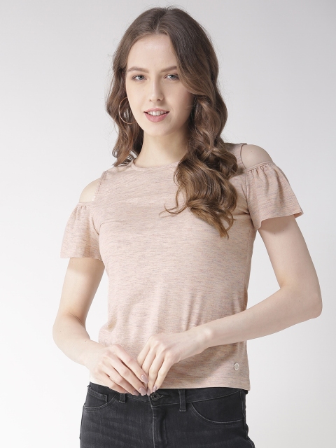 

Madame Women Peach-Coloured Grindle Effect Top
