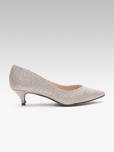 

ELLE Women Gold-Toned Solid Pumps