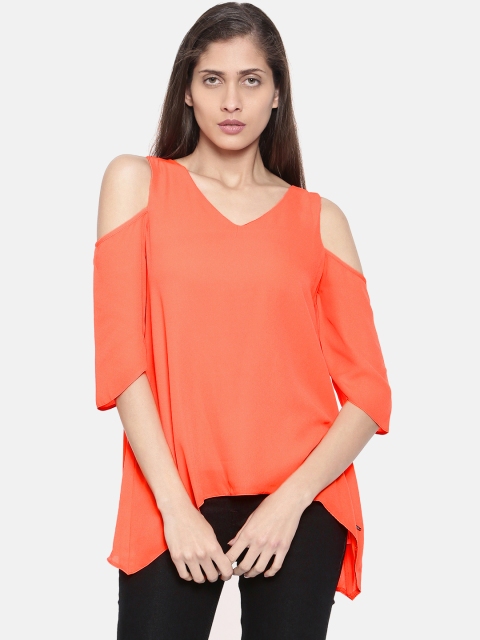 

Elle Women Orange Solid Top