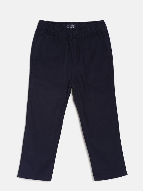 

The Childrens Place Boys Navy Blue Regular Fit Solid Regular Trousers