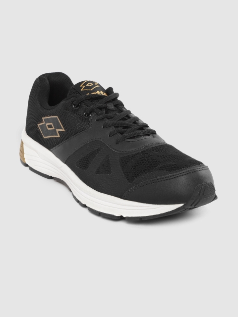 

Lotto Men Black Woven Design Running Shoes