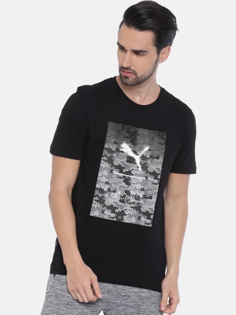 

Puma Men Black Printed Round Neck T-shirt 57788303