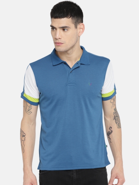 

Allen Solly Men Blue Solid Polo Collar T-shirt