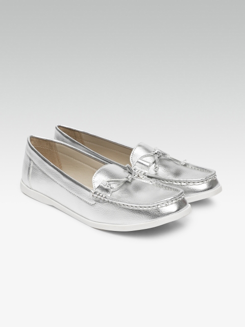 

Carlton London Women Silver-Toned Loafers