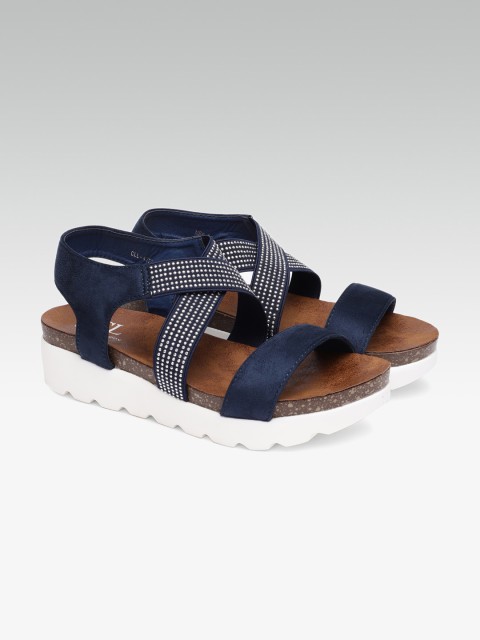 

Carlton London Women Navy Blue Solid Flatforms