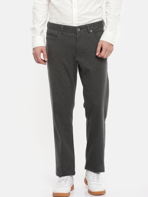 

Calvin Klein Jeans Men Charcoal Grey Slim Fit Solid Regular Trousers