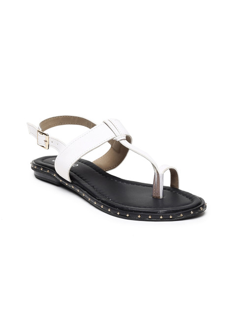 

Jurado Women White Solid One-Toe Flats