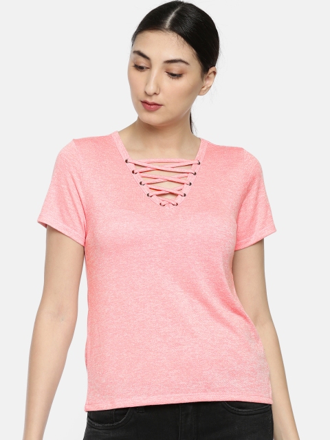 

People Women Pink Solid Top