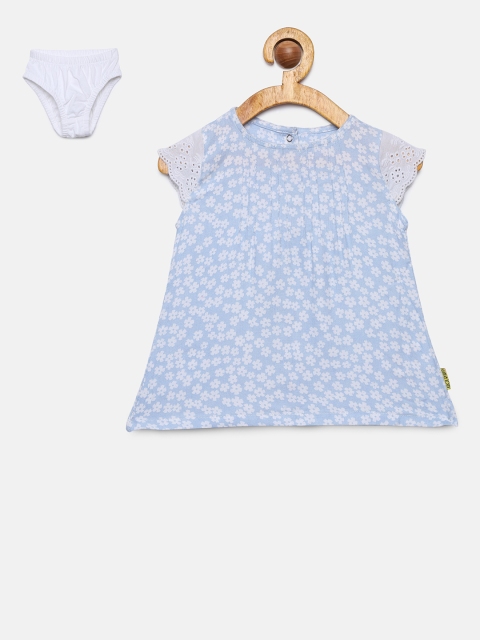 

Gini and Jony Girls Blue Printed A-Line Dress