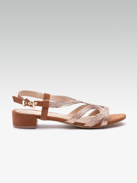 

ELLE Women Rose Gold-Toned Solid Heels