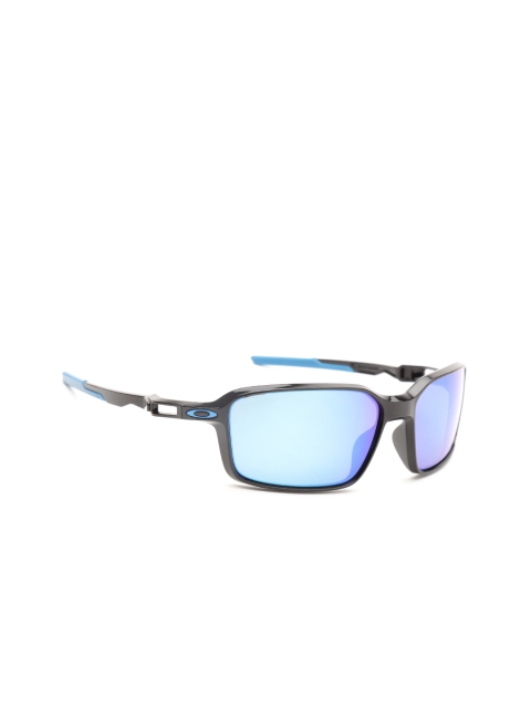 

OAKLEY Unisex Rectangle Mirrored Sunglasses 0OO942994290264, Blue