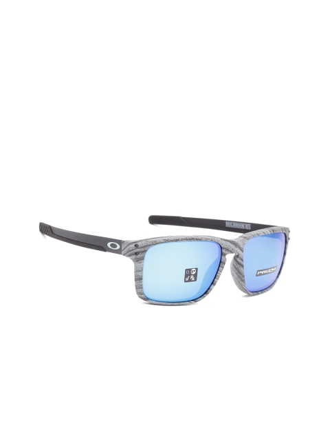 

OAKLEY Unisex Mirrored Polarised Square Sunglasses 0OO938493841257, Blue