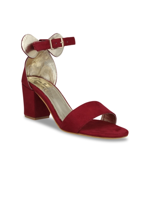 

pelle albero Women Maroon Solid Heels