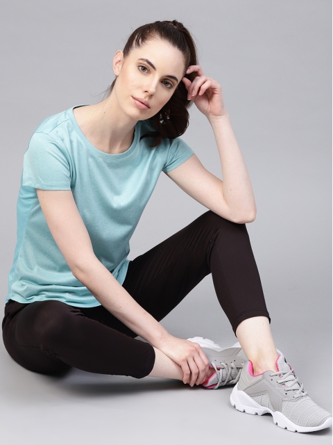 

HRX by Hrithik Roshan Women Blue Solid Running T-shirt