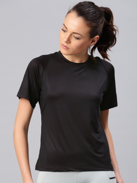 

HRX by Hrithik Roshan Women Black Solid Round Neck Expert Training T-shirt