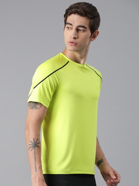 

HRX by Hrithik Roshan Men Fluorescent Green Solid Round Neck Training T-shirt