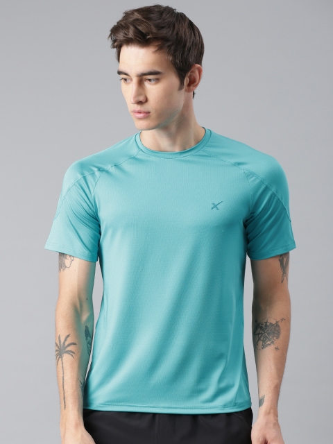 

HRX by Hrithik Roshan Men Blue Solid Round Neck Training T-shirt