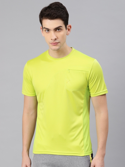 

HRX by Hrithik Roshan Men Green Solid Round Neck Running T-shirt