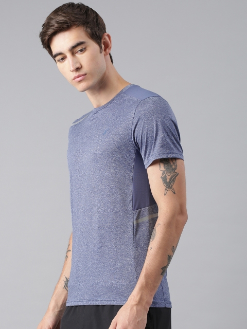 

HRX by Hrithik Roshan Men Blue Solid Round Neck T-shirt