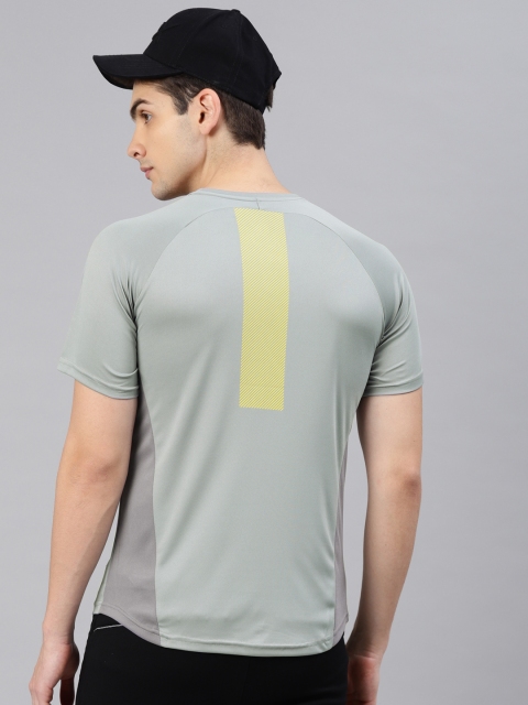 

HRX by Hrithik Roshan Men Grey Solid Round Neck RAPID-DRY Running T-shirt