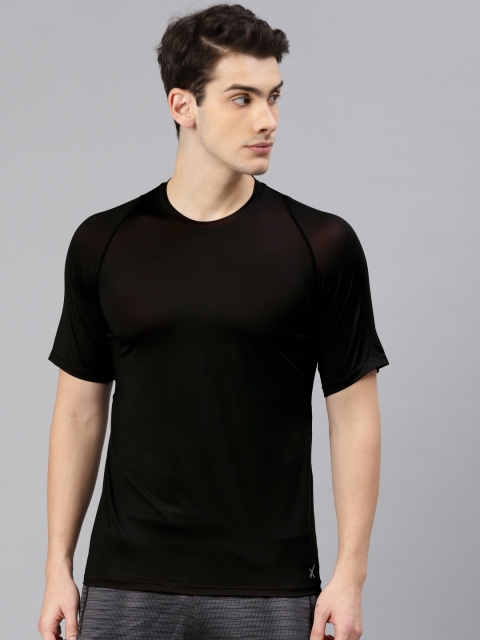 

HRX by Hrithik Roshan Men Black Solid Round Neck Running T-shirt HRX-SS19-HD-17116