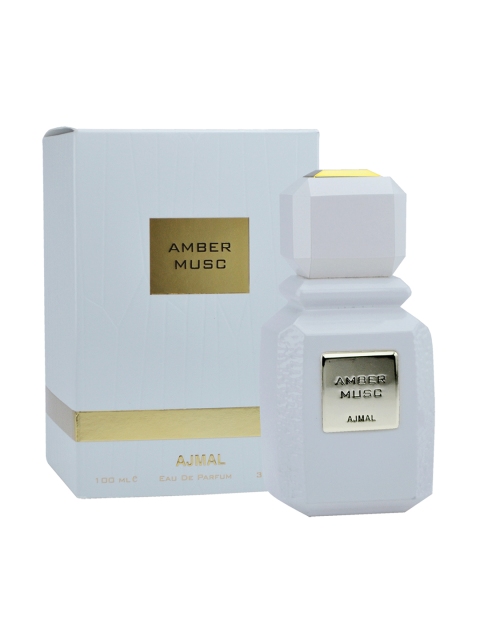 

Ajmal Unisex Amber Musc EDP Woody Perfume - Made in Dubai 100ml, White