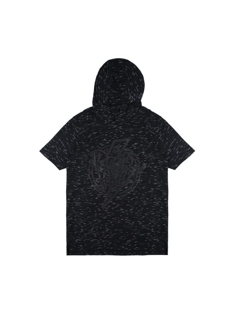 

POPPERS by Pantaloons Boys Black Printed Hood T-shirt