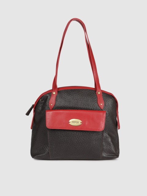 

Hidesign Black & Red Textured Shoulder Bag
