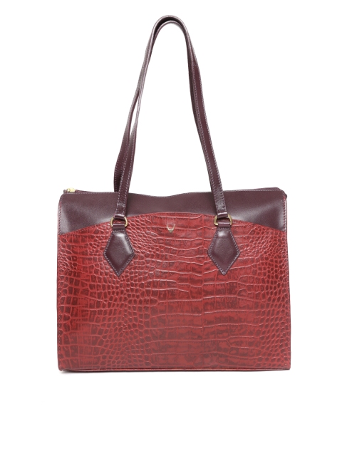 

Hidesign Maroon Textured Shoulder Bag