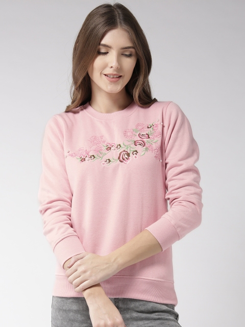 

Fort Collins Women Pink Embroidered Sweatshirt