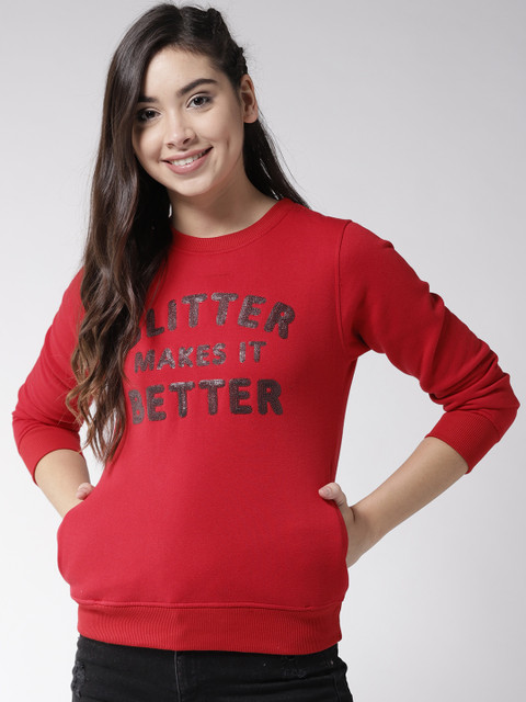 

Fort Collins Women Red Printed Sweatshirt