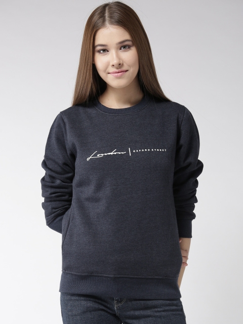 

Fort Collins Women Navy Blue Solid Sweatshirt
