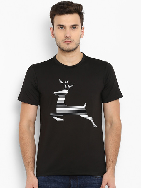 

Parx Men Black Printed Round Neck T-shirt