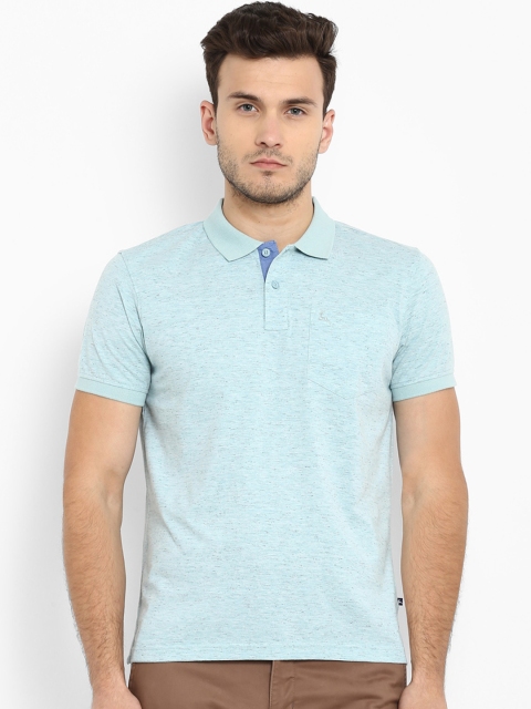 

Parx Men Blue Solid Polo Collar T-shirt