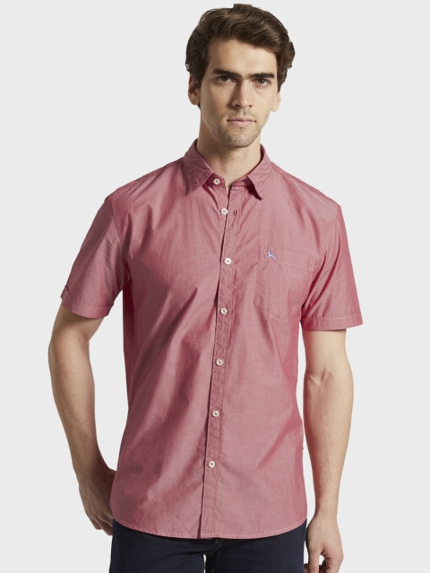 

Parx Men Red Slim Fit Solid Casual Shirt