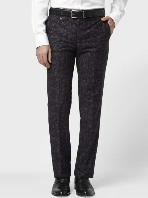 

Park Avenue Men Brown Regular Fit Printed Formal Trousers