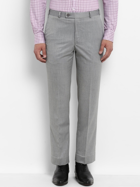 

Park Avenue Men Grey Regular Fit Solid Formal Trousers