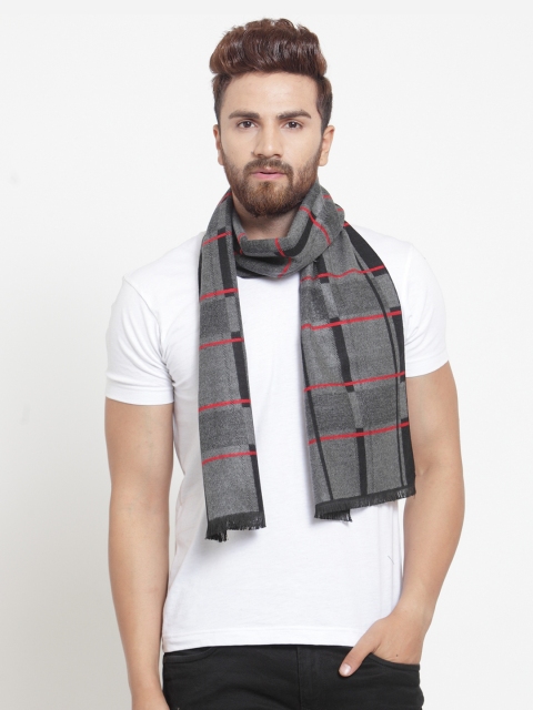 

Alvaro Castagnino Men Black and Grey Checked Muffler