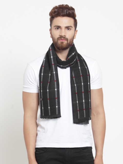 

Alvaro Castagnino Men Black and Grey Checked Muffler