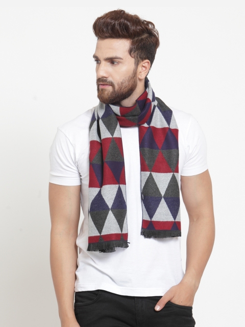 

Alvaro Castagnino Men Blue and Grey Printed Muffler