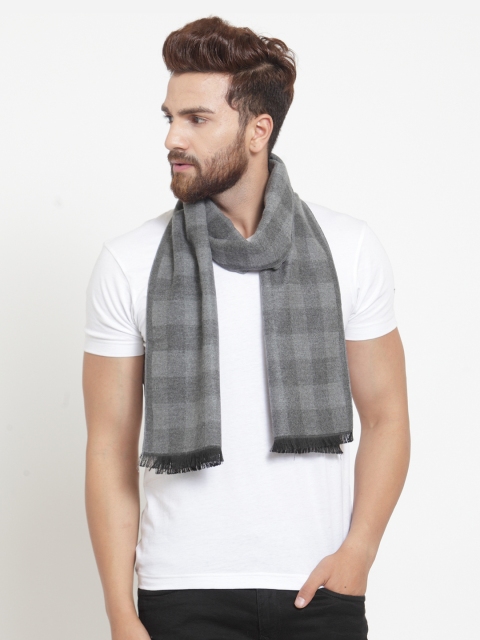 

Alvaro Castagnino Men Grey Checked Muffler
