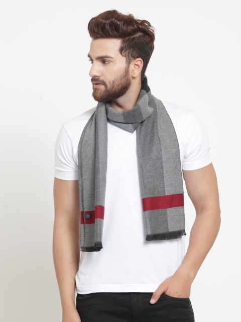 

Alvaro Castagnino Men Grey & Black Printed Muffler