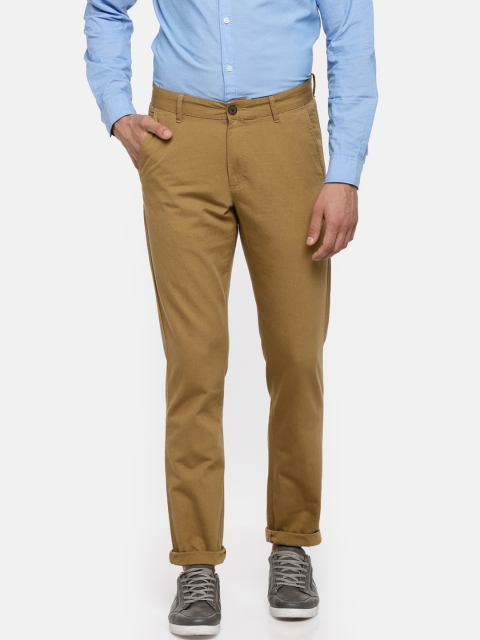 

Spiritus by pantaloons Men Khaki Slim Fit Solid Chinos