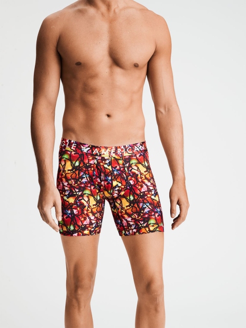 

AMERICAN EAGLE OUTFITTERS Men Red Printed Trunks 7380-900