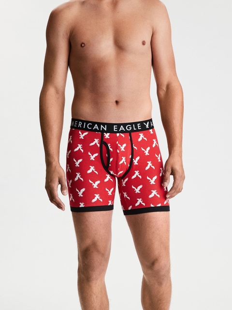 

AMERICAN EAGLE OUTFITTERS Men Red Printed Boxer Brief 5270-600