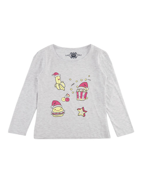 

CHALK by Pantaloons Girls Off-White Printed Round Neck T-shirt
